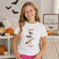 Bruja de Halloween Ganso Honk or Treat Niña