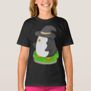 Camiseta Bruja de Halloween pingüino