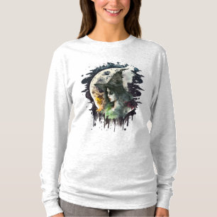 Camiseta Bruja de Halloween y Luna Llena