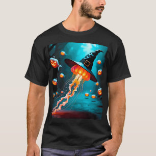 Camiseta Bruja de medusa y pez calabaza