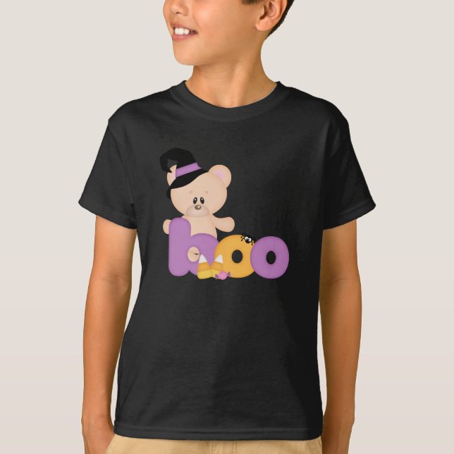 Camiseta Bruja de oso de peluche - Boo de Halloween (Anverso)