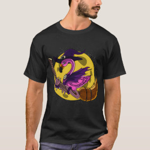 Camiseta Bruja de Pájaro Flamenco Halloween