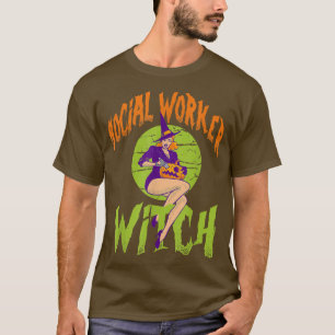 Camiseta Bruja de trabajador social - Graciosa Halloween de
