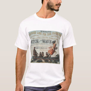 Camiseta Bruja del barco de vela Clipper de ola