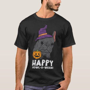 Camiseta Bruja del bulldog Feliz Hurón O Ween Fun Perro de