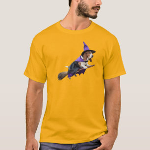 Camiseta Bruja Divertida de Basset Hound