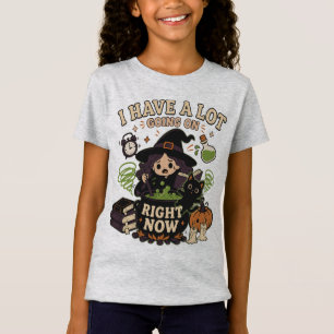 Camiseta Bruja divertida de Halloween introvertida abrumada