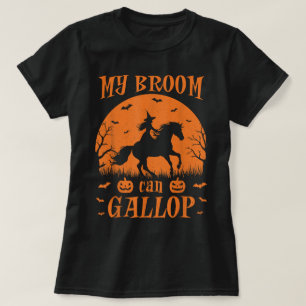 Camiseta Bruja divertida de Halloween montando un caballo e