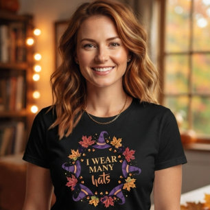Camiseta Bruja Divertida de Halloween que Lleva Muchos Somb