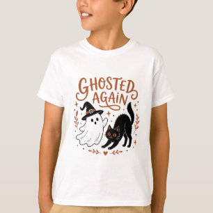 Camiseta Bruja Divertida Fantasma Gato Negro Halloween