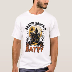 Camiseta Bruja Divertida Gráfica de Casa Embrujada de Hallo