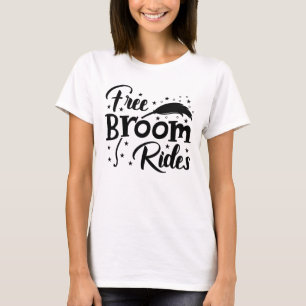 Camiseta Bruja Divertida - Paseos en Escoba Gratis Lindo Ha