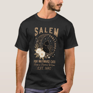 Camiseta Bruja Divertida Salem Hogar para Gatos Negros Trav