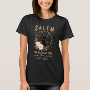 Camiseta Bruja Divertida Salem Hogar para Gatos Negros Trav