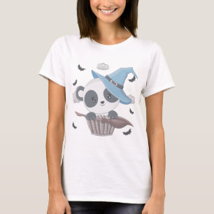 Camiseta Bruja dulce panda rodeada de matorral de Bats Hall