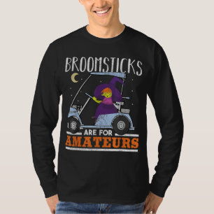 Camiseta Bruja en carro de golf Halloween divertida