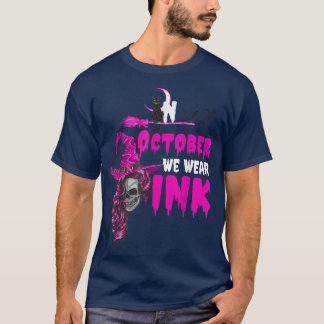 Camiseta Bruja En Octubre Usamos Un Awaren Por El Cáncer De