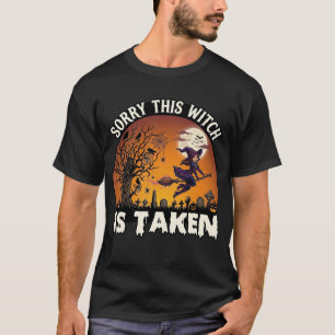 Camiseta Bruja Es Tomada Escobas Cementerio Árbol Halloween