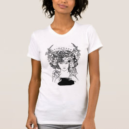 Camiseta Bruja estilo Art Nouveau