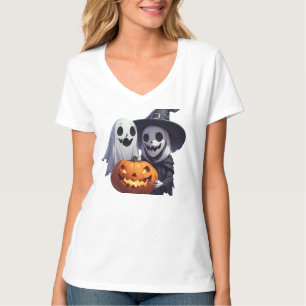 Camiseta Bruja fantasma amiga adorable de Halloween 🧙♀️