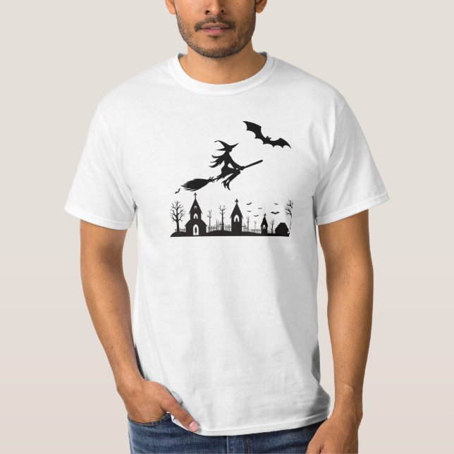 Camiseta bruja, fantasmas (Anverso)