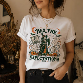 Camiseta Bruja feminista de Halloween Hex las Expectativas