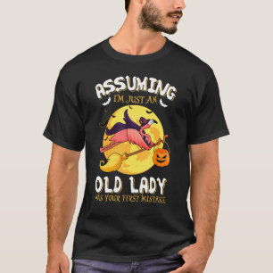 Camiseta Bruja Flamingo Asumiendo Que Soy Sólo Una Vieja