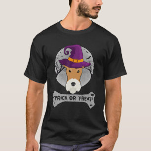 Camiseta Bruja Fox Terrier Trick O Trate Graciosamente Hall
