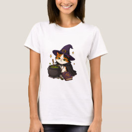 Camiseta Bruja Gato Gruñón Halloween