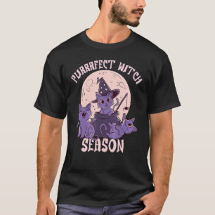 Camiseta Bruja Gato  Halloween Lindo para Gato Minino  1