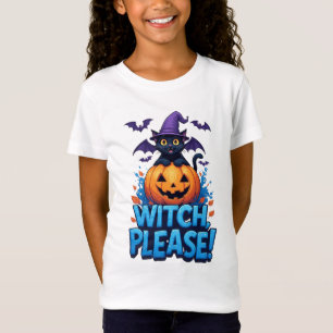 Camiseta Bruja Gato Lindo Calabaza Halloween 🐈⬛