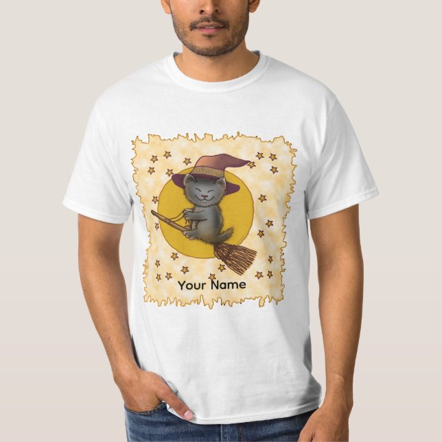 Camiseta Bruja Gato Negro (Anverso)