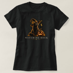 Camiseta Bruja Gato Negro Halloween Hora de Brujería