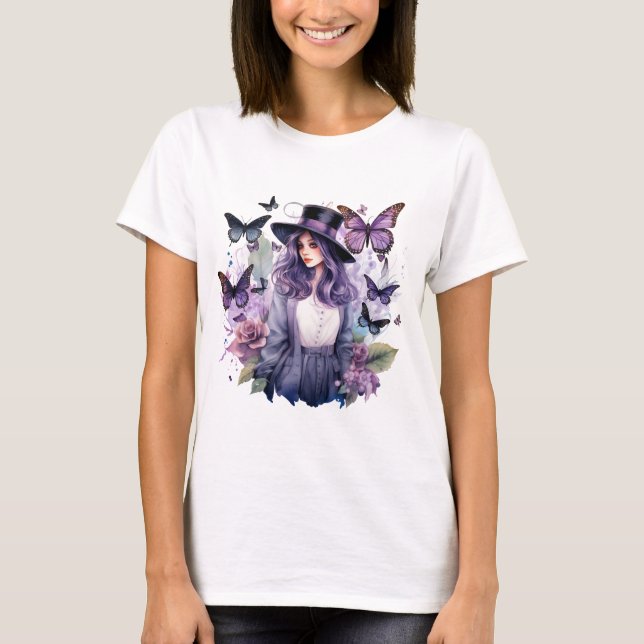Camiseta Bruja gótica de Halloween (Anverso)