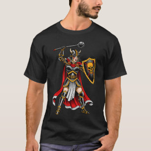 Camiseta Bruja gótica y tumba de esqueleto fantasía oscura