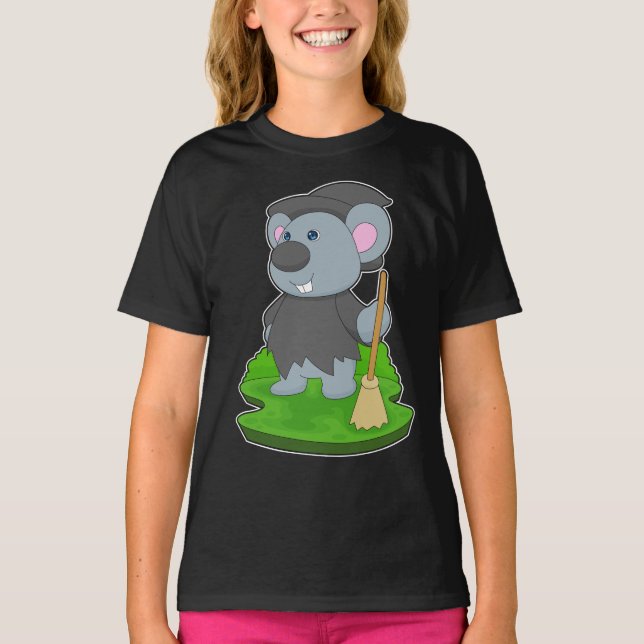 Camiseta Bruja Halloween del ratón (Anverso)