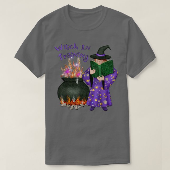 Camiseta Bruja Halloween en entrenamiento (Diseño del anverso)