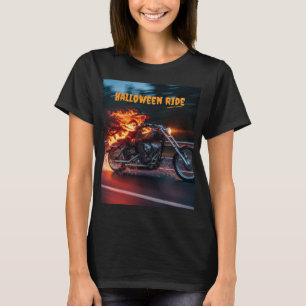 Camiseta Bruja Inflora En La Motocicleta