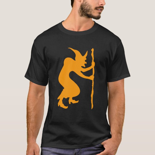 Camiseta Bruja jorobada aterradora de Halloween (Anverso)