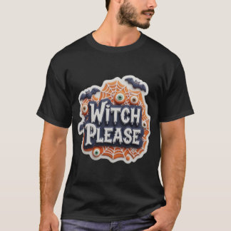Camiseta Bruja juguetona por favor gráfico de Halloween