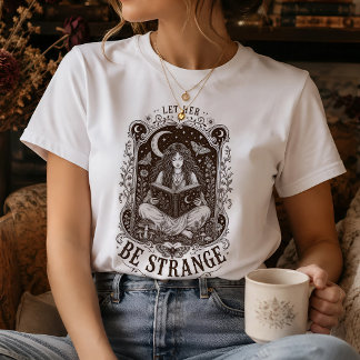 Camiseta Bruja libresca Déjala ser extraña gótica vintage