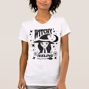 Camiseta Bruja linda Sensación graciosa Halloween