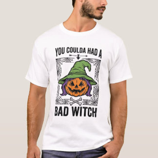 Camiseta Bruja Mala Halloween Divertido Calabaza Bruja_1