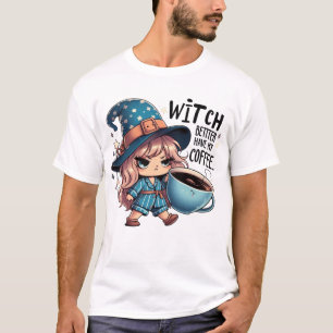 Camiseta Bruja Mejor Ten Mi Café – Bruja Divertida y Linda