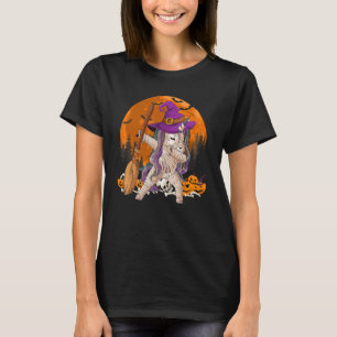 Camiseta Bruja Momia Unicornio Haciendo Dab con Escoba Hall