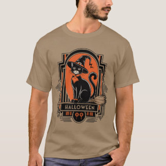 Camiseta Bruja negra de gato clásica de los años 1920
