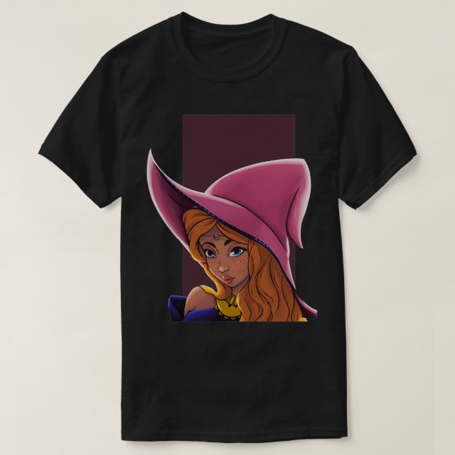 Camiseta bruja pelirroja 2 (Diseño del anverso)