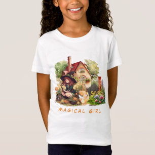 Camiseta Bruja Pequeña y Zorro Lindo   Chica Mágica 