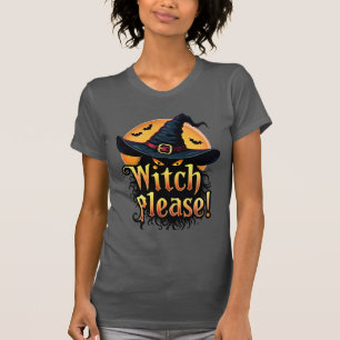 Camiseta Bruja por favor cómica y ingeniosa tema de Hallowe