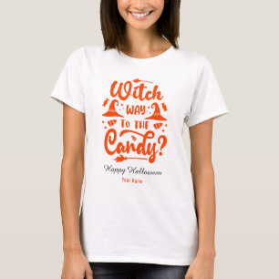 Camiseta Bruja Por Qué Al Candy Editable Color Halloween